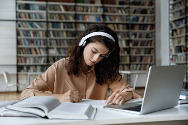Student writing an academic essay